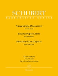 Schubert: Selected Opera Arias for Baritone Vocal Solo & Collections sheet music cover Thumbnail
